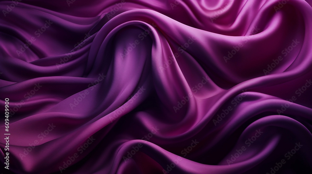Obraz premium Purple Silk Waves Background. Generative ai.