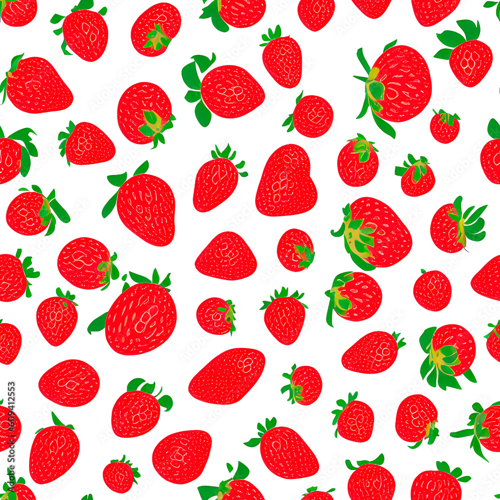 Fragrant Strawberry Fields: A Scrumptious Seamless Pattern AI-generated Fragrant Strawberry Fields: A Scrumptious Seamless Pattern AI-generated
