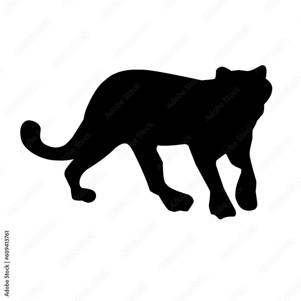 Obraz premium Tiger Silhouette Vector 