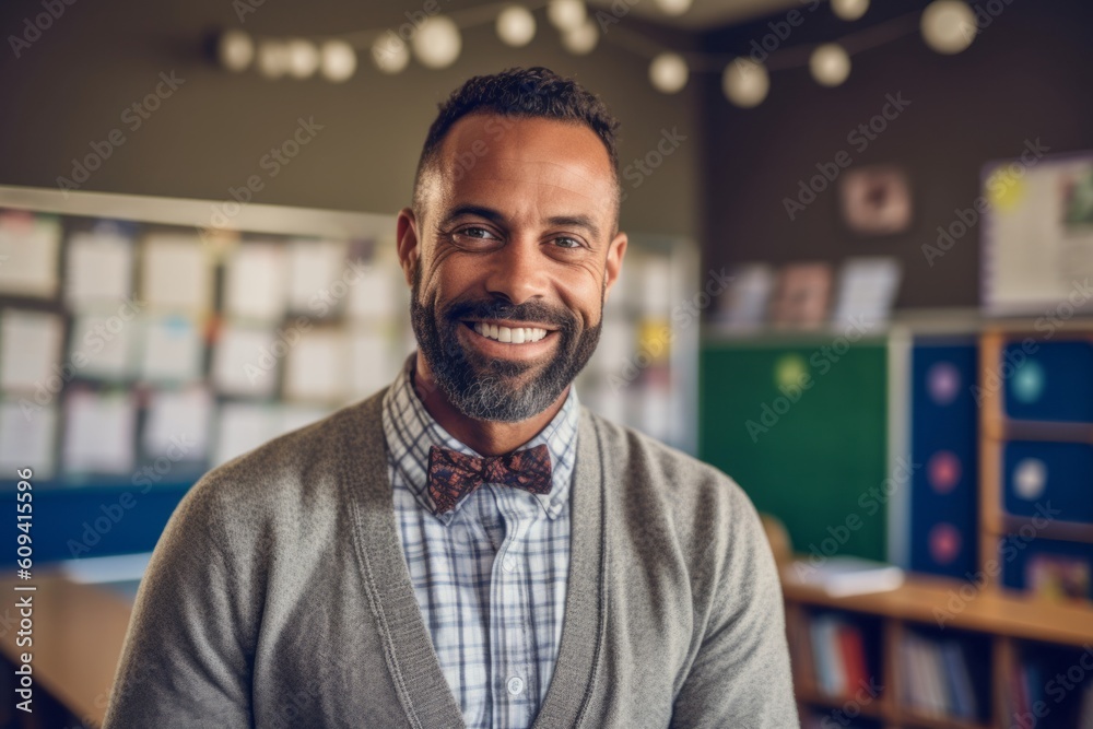 Portrait of a smiling man standing in office and looking at camera Portrait of a smiling man standing in office and looking at camera