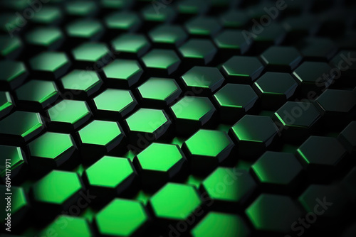 Abstract Green Hexagon Background
