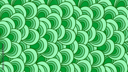 Excellent abstract green background with doodle lines. Vector illustration