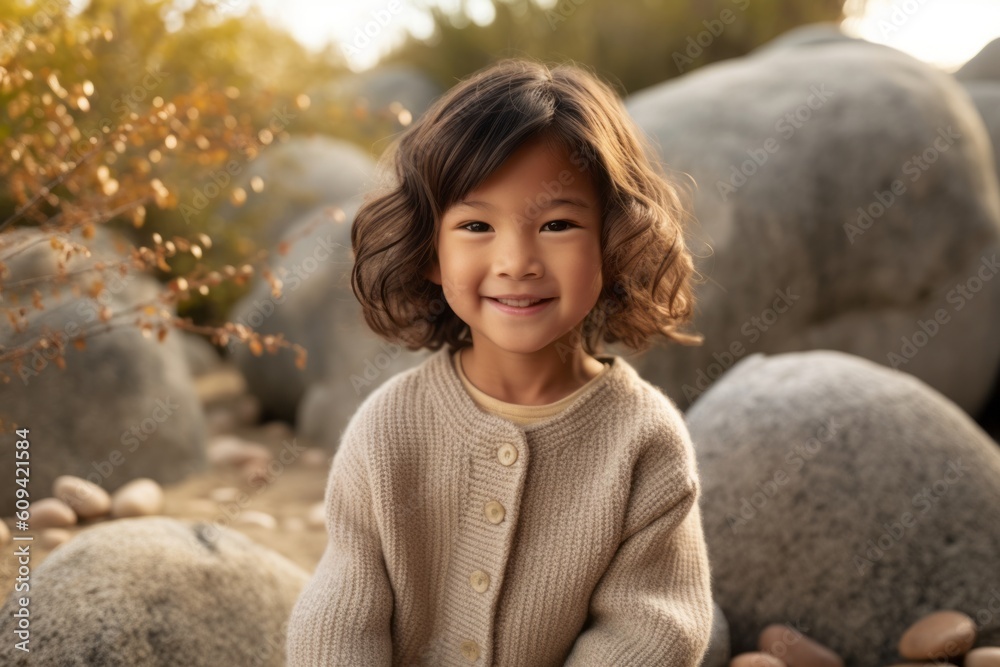 Cute little girl in park on sunny day, focus on face Cute little girl in park on sunny day, focus on face