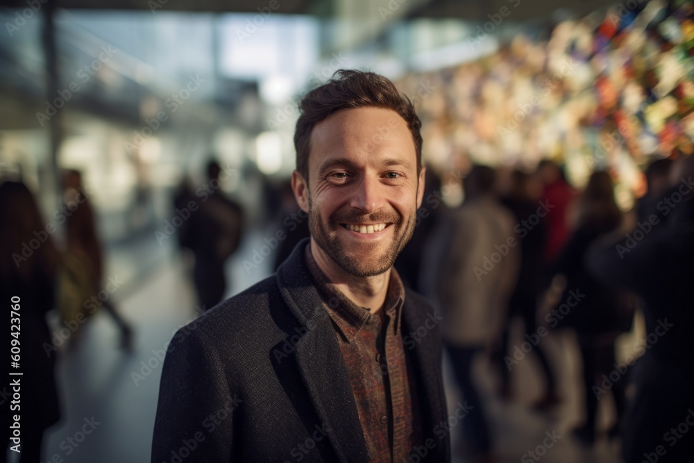 Portrait of a handsome man in the shopping center. Shallow depth of field. Portrait of a handsome man in the shopping center. Shallow depth of field.