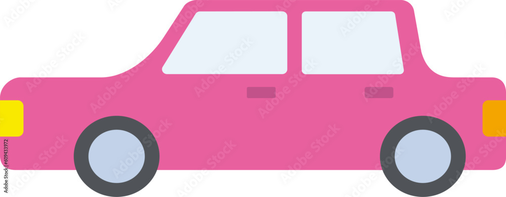 セダンタイプの自動車のシンプルなイラスト セダンタイプの自動車のシンプルなイラスト