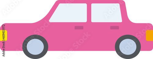 セダンタイプの自動車のシンプルなイラスト