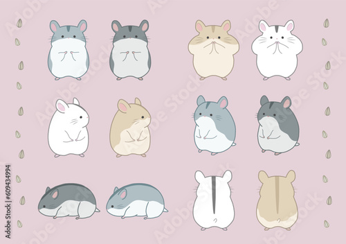ハムスターのイラストセット
