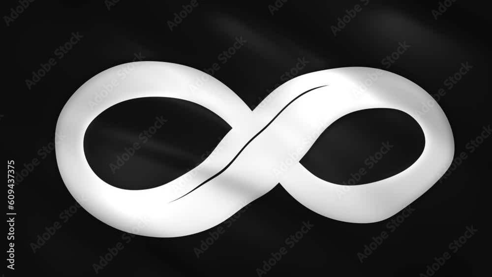 Infinity flag in black and white Infinity flag in black and white