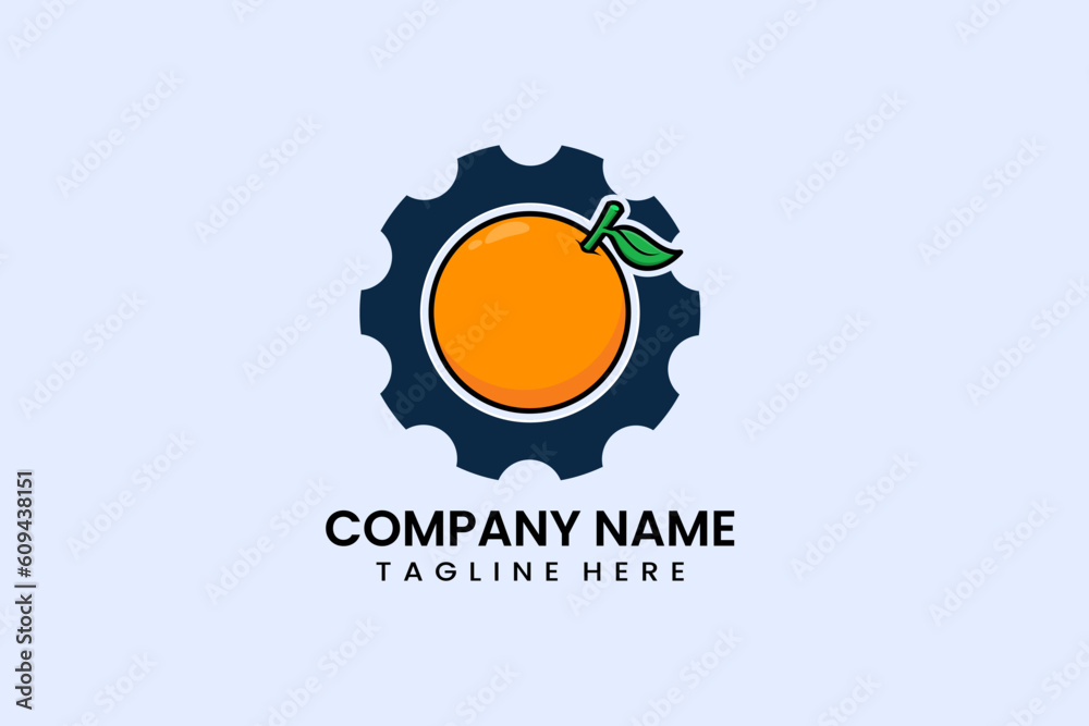 Fototapeta premium Flat Cookies gear mechanical engineering logo icon template vector illustration