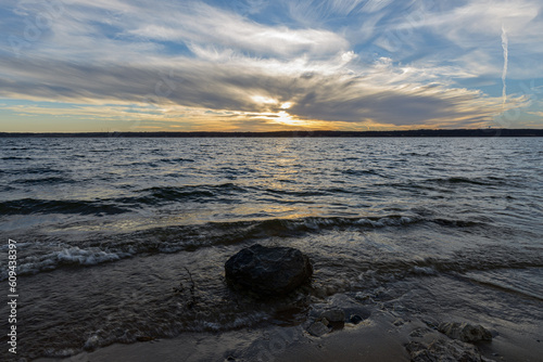 Sunset on Saylorville Lake Polk City Des Moines Iowa photo