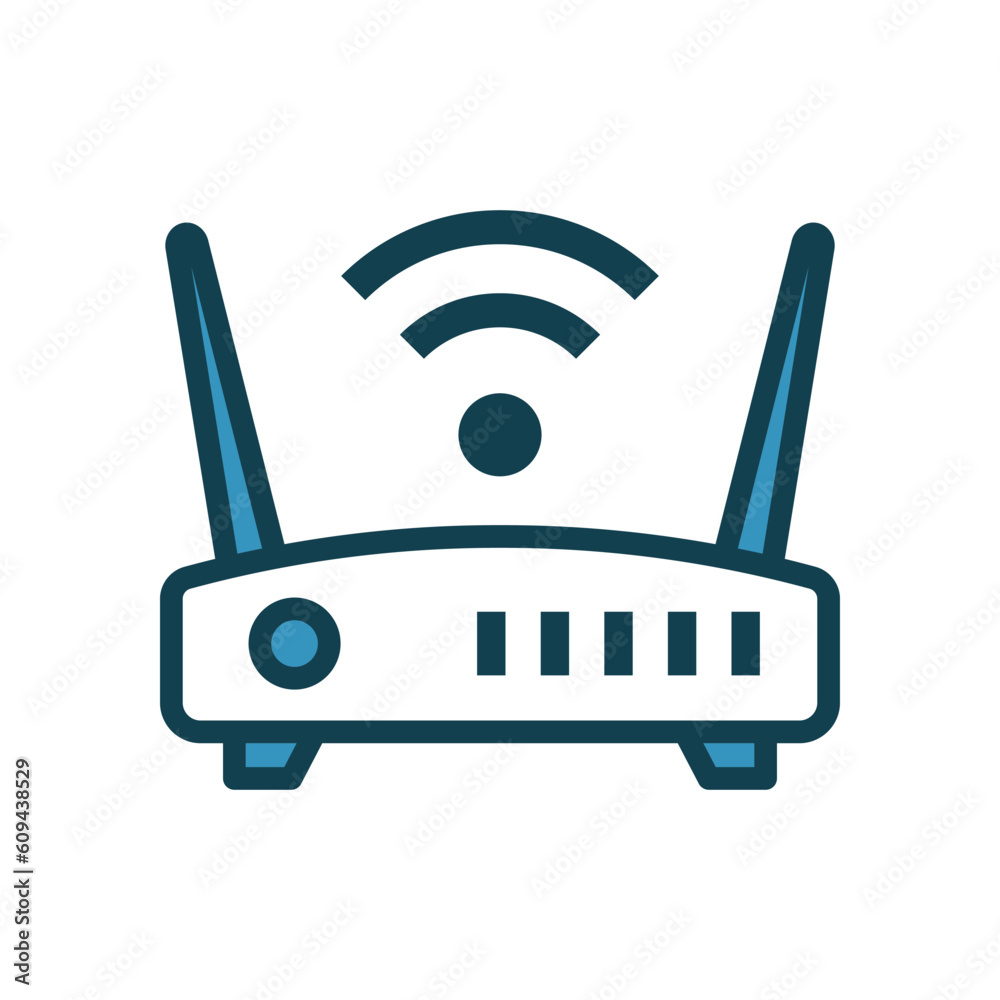 Router icon vector on trendy design