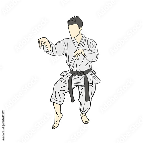 illustration of karate figter vector