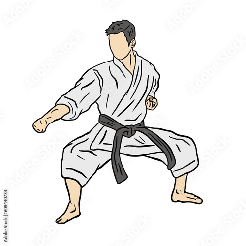 illustration of karate figter vector
