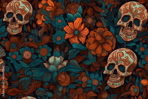 traditional mexican skull calaca or calavera