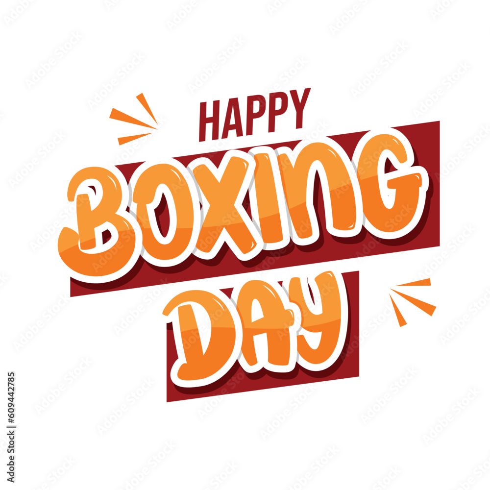 Boxing Day. Holiday concept. Template for background, banner, card, poster with text inscription. Vector EPS10 illustration