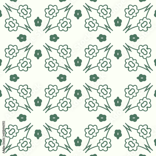 seamless floral pattern, Botanical Symphony: A Serene Vector Flower Pattern for Your Walls