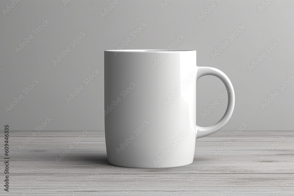 White coffee mug mockup on a solid chroma key background. White coffee mug mockup on a solid chroma key background.