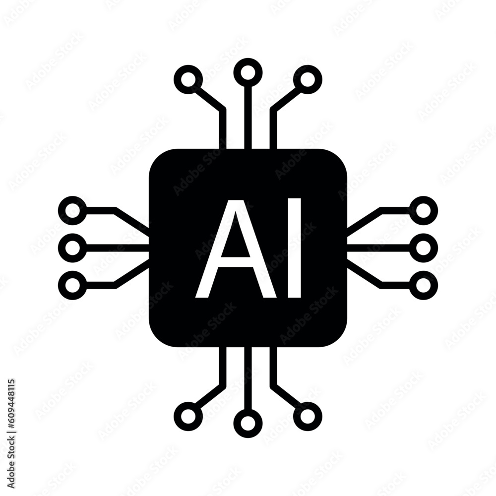 artificial intelligence sign symbol vector glyph icon artificial intelligence sign symbol vector glyph icon