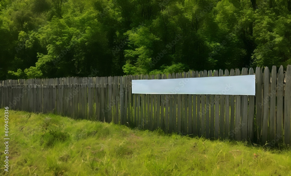 blank sign in the field Cinematic daylight generative ai illustration art