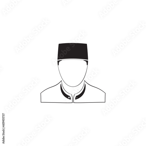 Muslim man icon symbol sign vector