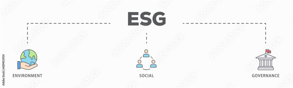 ESG banner web icon vector illustration for Environment Social ...
