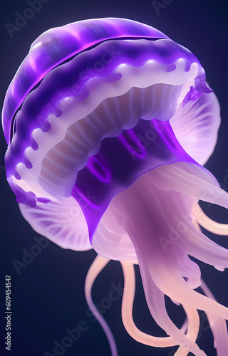 Purple glowing jellyfish