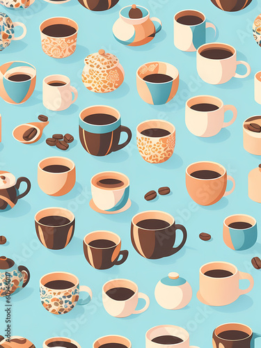 Coffee Cup Illustration Pattern 5