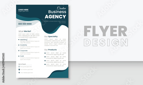 Creative and Modern Business Flyer design template, perfect for creative professional business, professionally designed in vector

