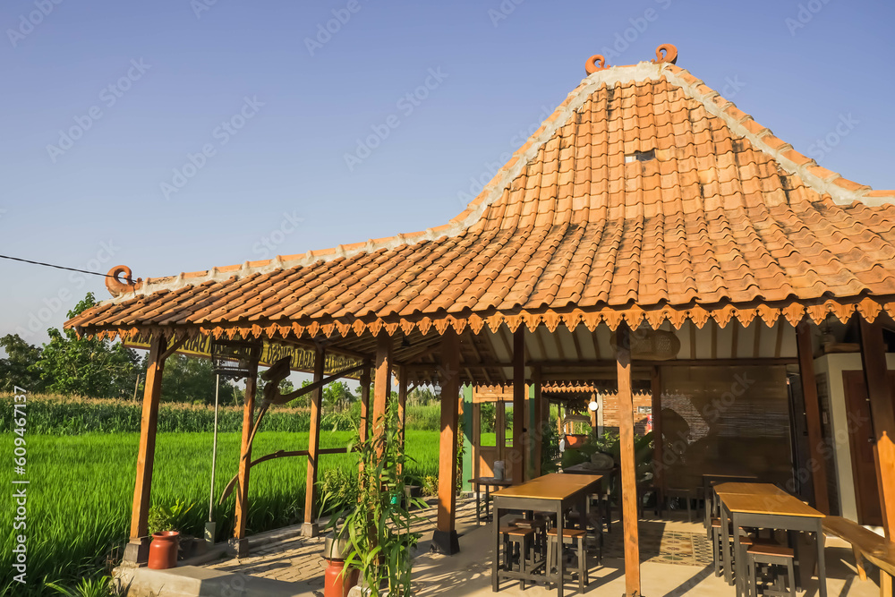Omah Limasan or Traditional javanese joglo house or rumah joglo roof ...