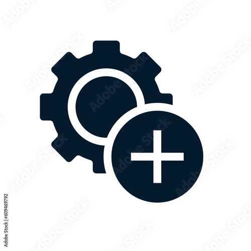 Concept of additional technical possibilities. Vector icon isolated on white background.