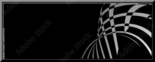 black and white illustration picture frame background with space for text