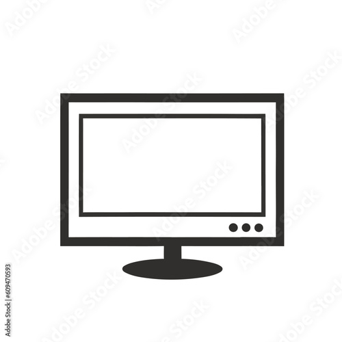 lcd monitor isolated on white