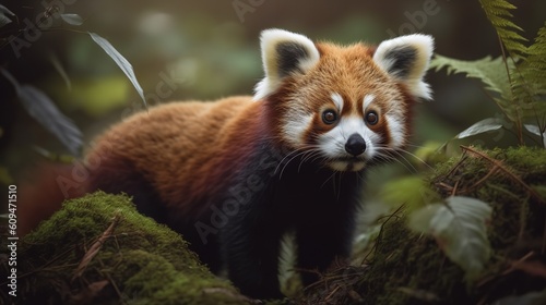 Red Panda's Delightful Feast in the Forest Canopy