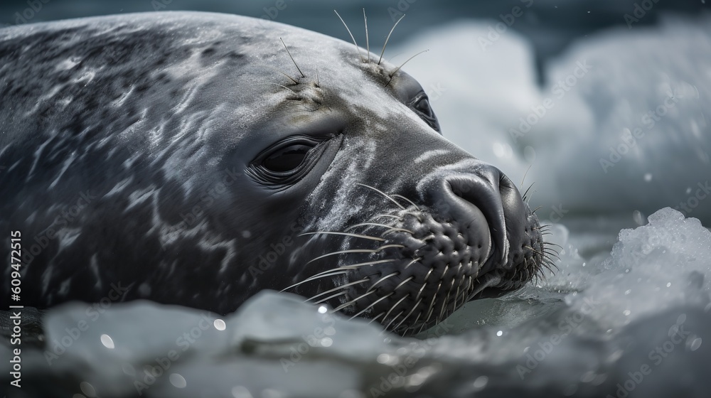 Baby Elephant Seal's First Call in the Antarctic