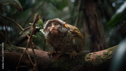 Pygmy Marmoset's Tiny Adventure in the Amazon Canopy © VisualMarketplace