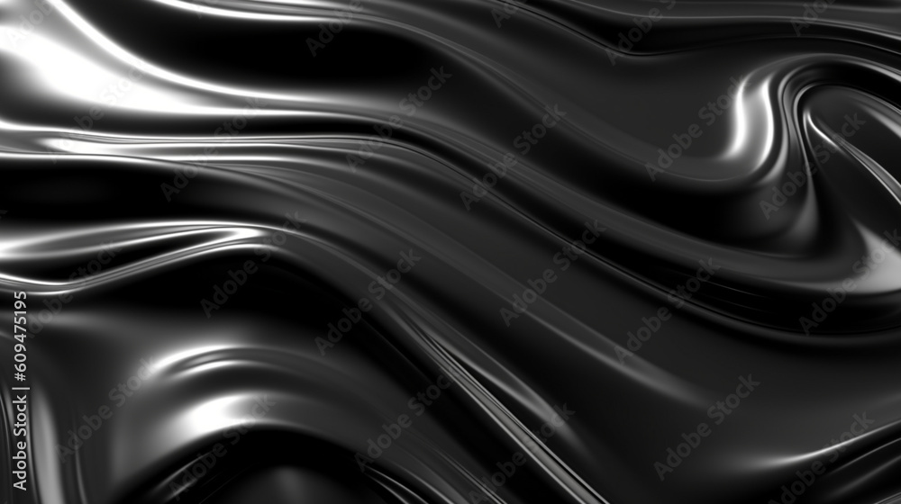 Neon black metallic liquid background. IA generative.
Neon black metallic liquid background. IA generative.