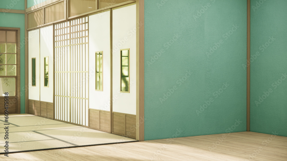 Nihon room design interior with door paper and wall room japanese style. Nihon room design interior with door paper and wall room japanese style.