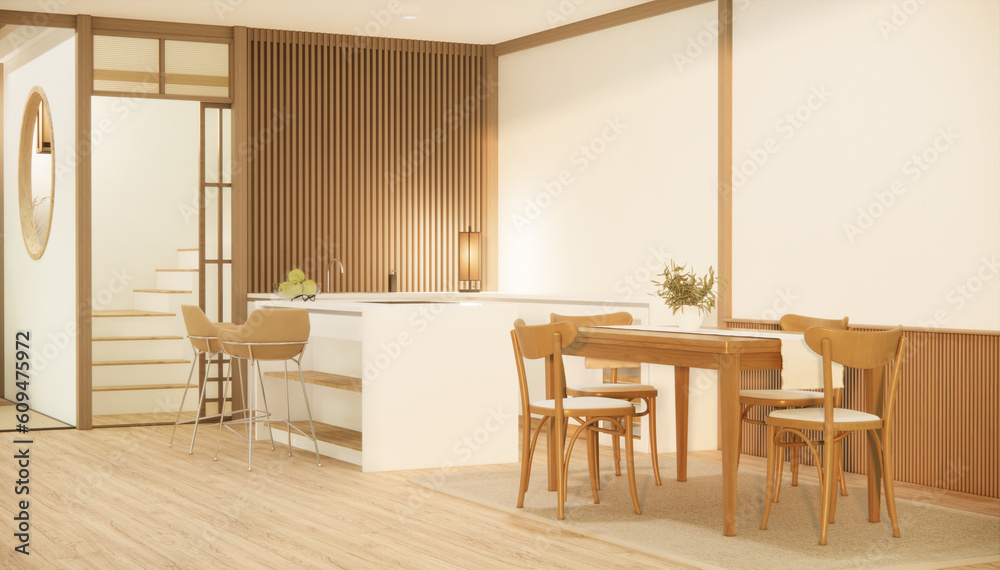 Fototapeta premium Kitchen room japanese style.