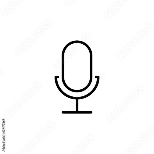 Record Microphone vector icon. Symbol microphone for website. Retro microphone illustration for mobile app. Pictogram microphone. Minimalistic icon. Sound concept