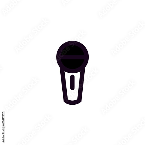 Record Microphone vector icon. Symbol microphone for website. Retro microphone illustration for mobile app. Pictogram microphone. Minimalistic icon. Sound concept