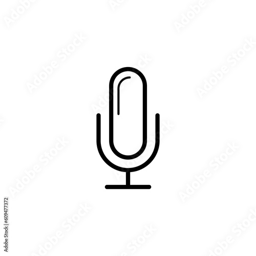 Record Microphone vector icon. Symbol microphone for website. Retro microphone illustration for mobile app. Pictogram microphone. Minimalistic icon. Sound concept