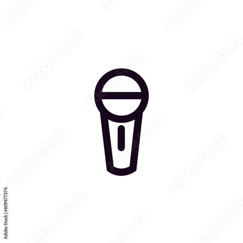 Record Microphone vector icon. Symbol microphone for website. Retro microphone illustration for mobile app. Pictogram microphone. Minimalistic icon. Sound concept