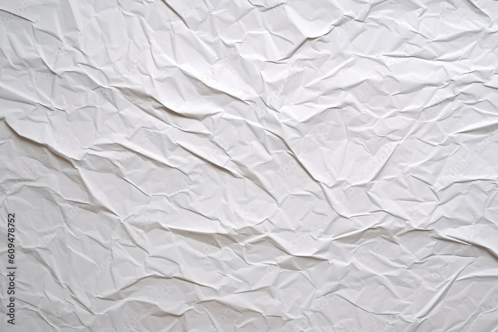 Obraz premium Crumpled white paper texture.