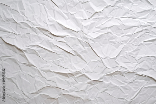 Crumpled white paper texture.