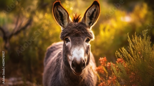 Cute donkey in natural enviroment  © My Little Bear