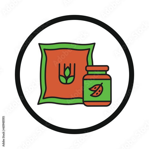 Fertilizer, seeds, pesticides, farming, fertilizer and seeds icon