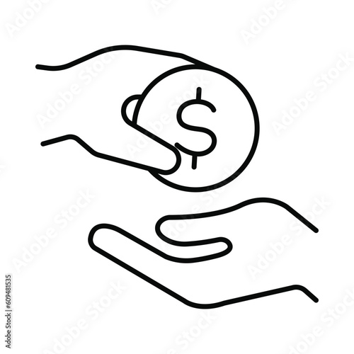 money, hand, hand over, money hand over icon