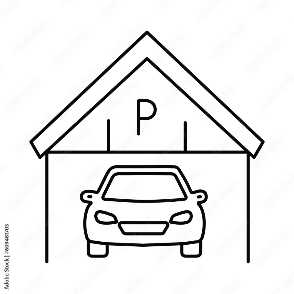 house, parking, car, garage, traffic, car parking icon