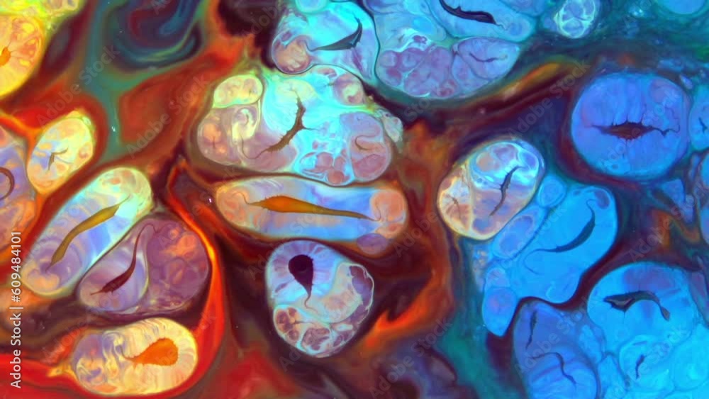 Abstract Dance and Spread of Colorful Ink Paints Background. Abstract Dance and Spread of Colorful Ink Paints Background.