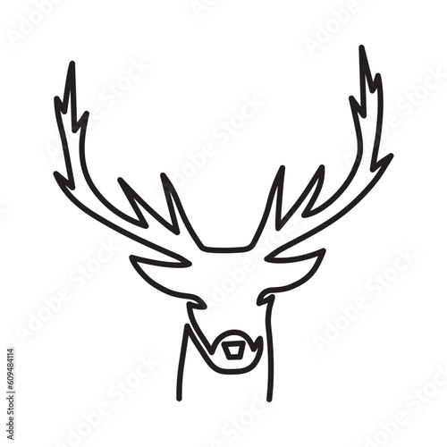 deer hipster, deer head, reindeer, deer head icon